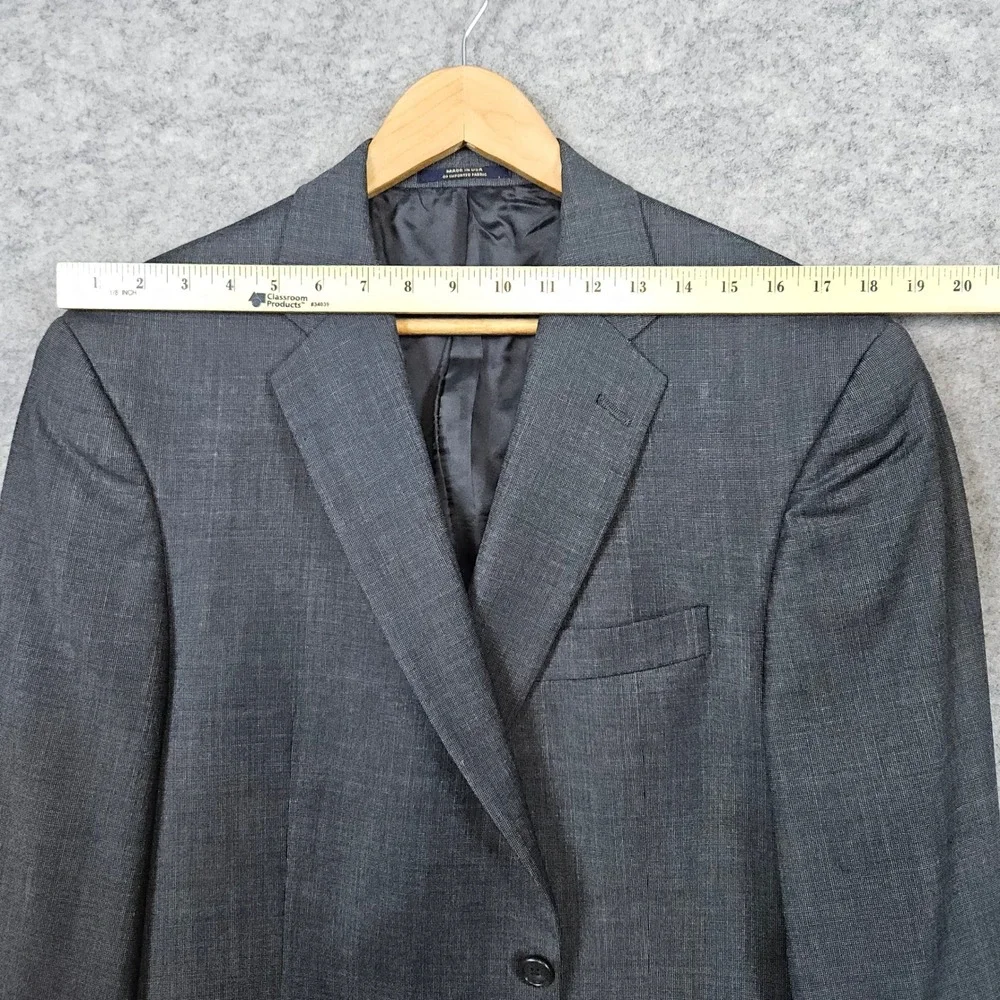 Von Maur Hart Schaffner Marx Gold Trumpeter‎ Gray Wool Blazer Men's 42S Preppy